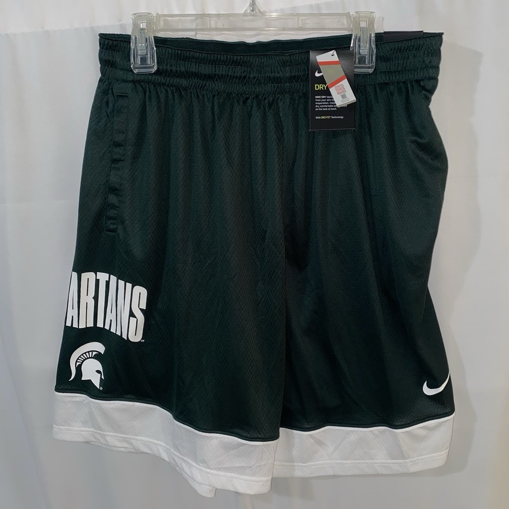 Nike Michigan State Spartans Dri Fit Shorts‎ Standard Fit Men's XXL NWT